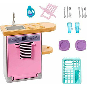 Mattel Barbie mēbeles + virtuves apdare HJV34 HJV32