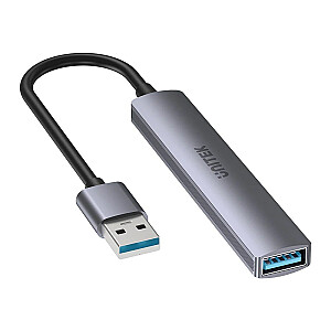 UNITEK HUB USB-A 1XUSB-A 5 ГБ/с, 3XUSB-A 2.0 ALU