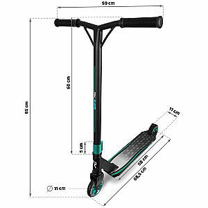 Трюковый самокат SOKE PRO, бирюзовый