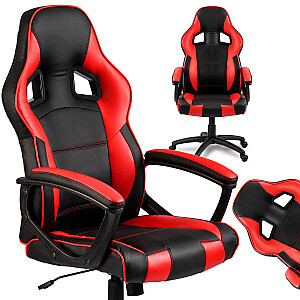 Sofotel Surmo biroja krēsls spēlētājiem, melns un sarkans