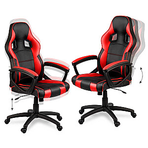 Sofotel Surmo biroja krēsls spēlētājiem, melns un sarkans