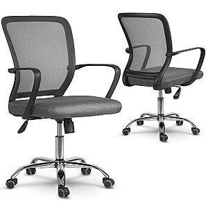 Вращающийся офисный стул с микросеткой, Sofatel Diran, серый
