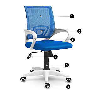 Sofotel Latok zils mikrotīkla biroja krēsls
