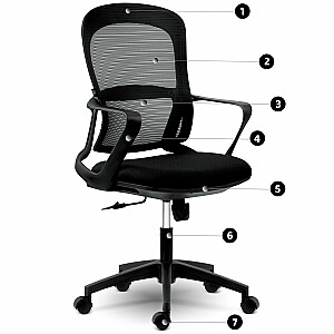 Офисное кресло Sofotel Haga с микросеткой, черный