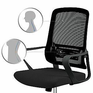 Sofotel Wizo biroja krēsls ar mikrosietu, melns