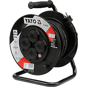 Катушечный удлинитель Yato 20м/4 розетки 230В H05RR-F 3х1,5м2 (YT-81052)