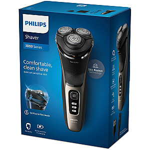 Vīriešu skuveklis Philips S3242/12 Rotējošais skuveklis Trimmer Melns, Zelts