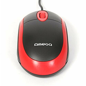 Omega OM06VR Стандартная Мышь для компьютера | 1200 DPI | USB | Kрасный