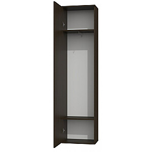 Topeshop DUO CABINET BLACK guļamistabas skapis/skapis 2 plaukti 1 durvis Melns