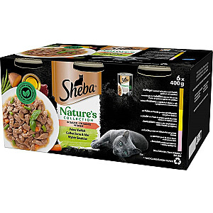 SHEBA Выбор вкусов в соусе - влажный корм для кошек - 6x400г