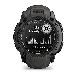 Garmin Instinct 2X Solar 2,79 см (1,1 дюйма) MIP 50 мм Цифровой сенсорный экран 176 x 176 пикселей Графитовый GPS (спутниковый)