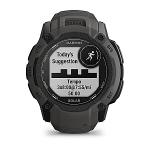 Garmin Instinct 2X Solar 2,79 см (1,1 дюйма) MIP 50 мм Цифровой сенсорный экран 176 x 176 пикселей Графитовый GPS (спутниковый)