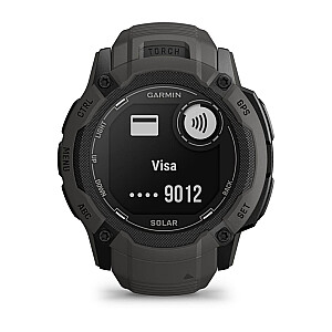 Garmin Instinct 2X Solar 2,79 см (1,1 дюйма) MIP 50 мм Цифровой сенсорный экран 176 x 176 пикселей Графитовый GPS (спутниковый)