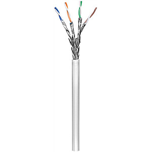 Витая пара, S / FTP, установочный кабель CAT 6e, AWG 27/7, серый цвет, 100 м, бумажная коробка OEM