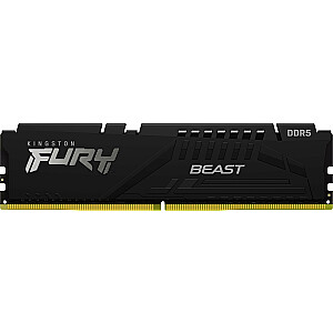 Atmiņa Kingston Fury Beast, DDR5, 16 GB, 6000 MHz, CL36 (KF560C36BBE-16)