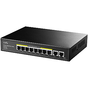 Tīkla slēdzis Cudy GS1010PE Gigabit Ethernet (10/100/1000) Power over Ethernet (PoE) Melns
