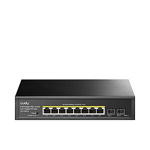 Cudy GS1008PS2 tīkla slēdzis nepārvaldīts Gigabit Ethernet (10/100/1000) Power over Ethernet (PoE) melns