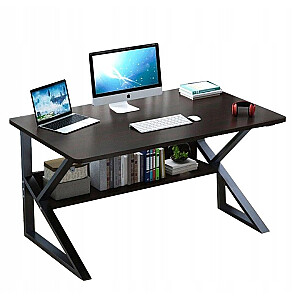 Компьютерный стол офисный с полкой 100х60см, коричневый
