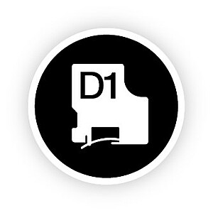 DYMO D1 Standard - melns uz caurspīdīga fona - 9 mm