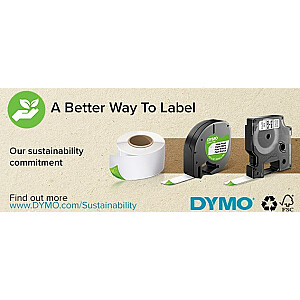 DYMO D1 Standard — черный на прозрачном фоне — 9 мм
