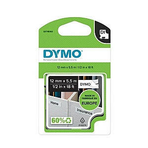 DYMO D1 Durable — черный на белом — 12 мм