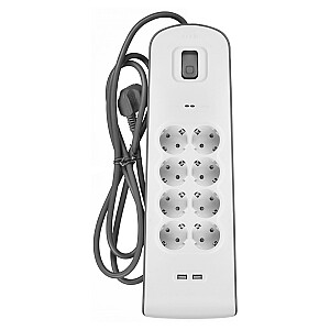 Belkin Surge Protector BSV804VF2M White 8 AC Outlets 2m