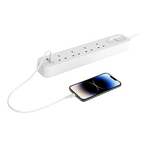 Belkin Surge Protector SRB001VF2M White 4 AC Outlets 2m