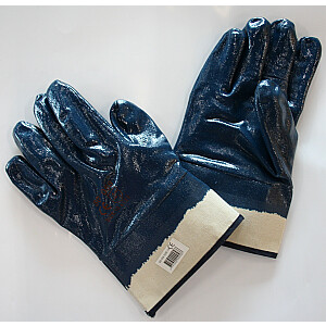 Текстильные перчатки с синим нитриловым покрытием. увеличение 10-го доб.