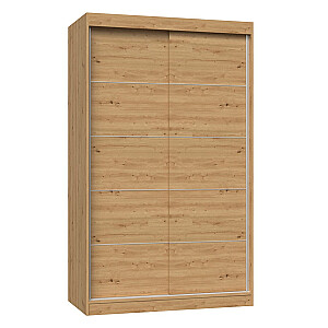 Topeshop IGA 120 ART C KPL шкаф/гардероб для спальни 7 полок 2 дверцы Дуб