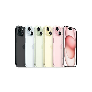 Apple iPhone 15, 15,5 cm (6,1 collas), divas SIM kartes, iOS 17, 5G, C tipa USB, 128 GB, zaļa
