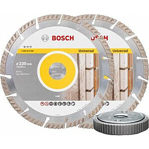 Алмазный диск Bosch 2 шт. 230мм + гайка SDS 230мм универсальная (06159975H5)