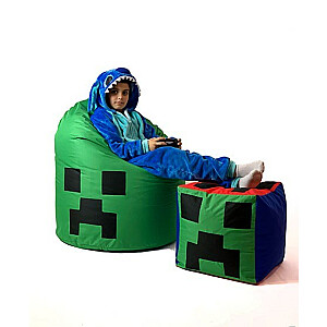 Pufa soma Sako Minecraft zaļa XXL 110 x 90 cm