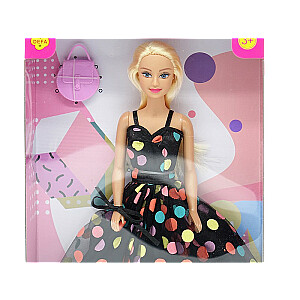 Кукла Люси в длинном платье в горошек разные 29 см 521681