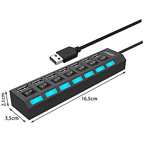 Адаптер (разветвитель) Goodbuy USB 2.0 на 7 x USB 3.0 | 480mbps черный