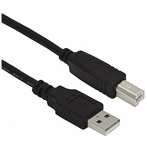 Kabelis Brackton USB Male - USB Male B 3m Black