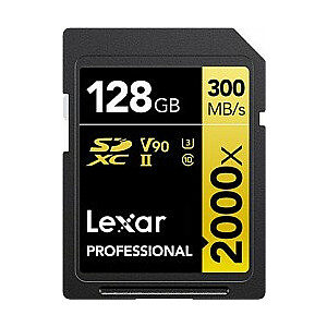 Lexar SDXC 128GB Professional 2000x UHS-II U3 (260/300MB/s)