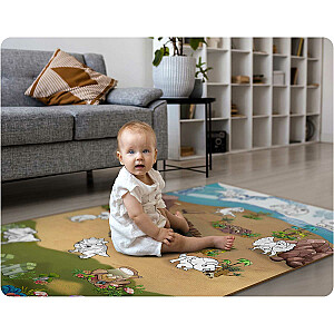 Putuplasta zīmēšanas paklājiņš ruļļos 120 x 90 x 0,3 cm Ricokids RK-344