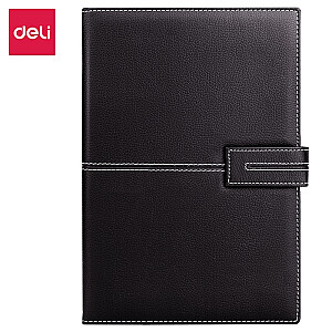 Rūtiņu klade Deli N142G, A5, 5x5rūtiņa,120lpp, cietie vāki, melna