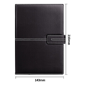 Rūtiņu klade Deli N142G, A5, 5x5rūtiņa,120lpp, cietie vāki, melna