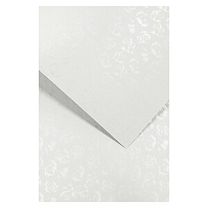 Dekoratīvs papīrs Small Roses A4, 220g/m², 20 lapas, balts
