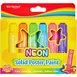 Гуашь Keyroad Neon 6 цветов