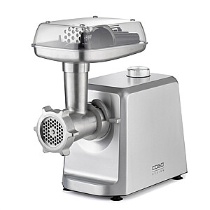 Caso Meat Mincer FW 2500 Stainless Steel 2500 W Number of speeds 2 Throughput (kg/min) 2.5 3 stainless steel cutting plates (3 mm, 5 mm and 8 mm), Sausage filler, Cookie attachment with 4 moulds, Stuffer