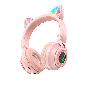Наушники Borofone BO18 Cat Ear bluetooth розовый