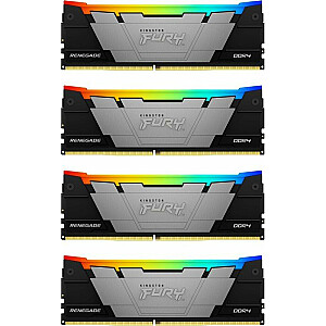Память Kingston Fury KINGSTON 32 ГБ, 3200 МТ/с, DDR4 CL16, комплект из 4 DIMM FURY Renegade RGB