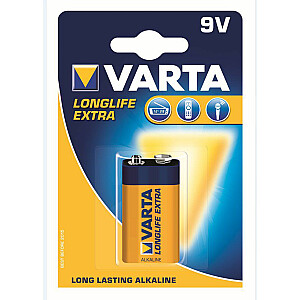 Akumulators Varta LongLife Extra 9V Block 550mAh 1 gab.