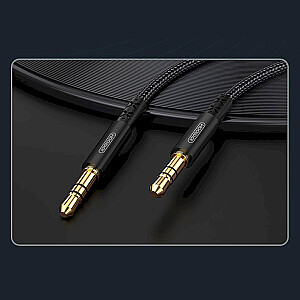 Joyroom стерео аудио AUX кабель 3,5 мм миниджек 1 м черный (SY-10A1)