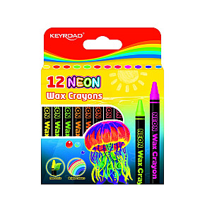 Rasvakriidid Keyroad 8mm Neon, 12-värvi