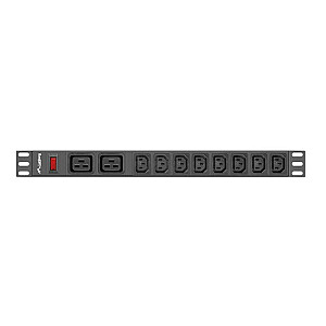 RACK LANBERG POWER STRIP PDU (1U, 16A, 2XC19,8XC13)