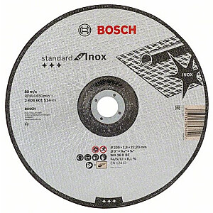 Изогнутый отрезной диск Bosch Standard для Inox 230 x 22,23 мм — 2608601514