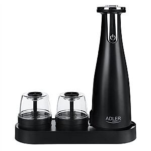 Adler Electric Salt and pepper grinder AD 4449b Grinder 7 W Housing material ABS plastic Lithium Mills with ceramic querns; Charging light; Auto power off after: 3 minutes; Fully charged for 120 minutes of continuous use; Charging time: 2.5 hours; C